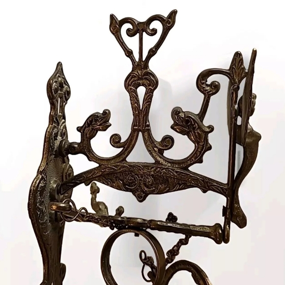 Vintage Brass Ornate Door Knocker & Bell  W/ Vocem-Meam Audi  Qui-Me-Tangit - Picture 5 of 11